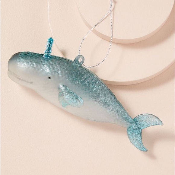 Anthropologie Other - 🎄Glass Whale Ornament Holiday Christmas Anthropologie